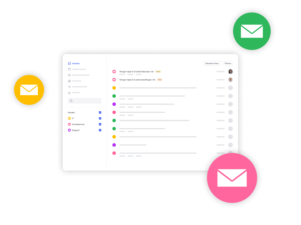 Samle e-post i ett mailsystem