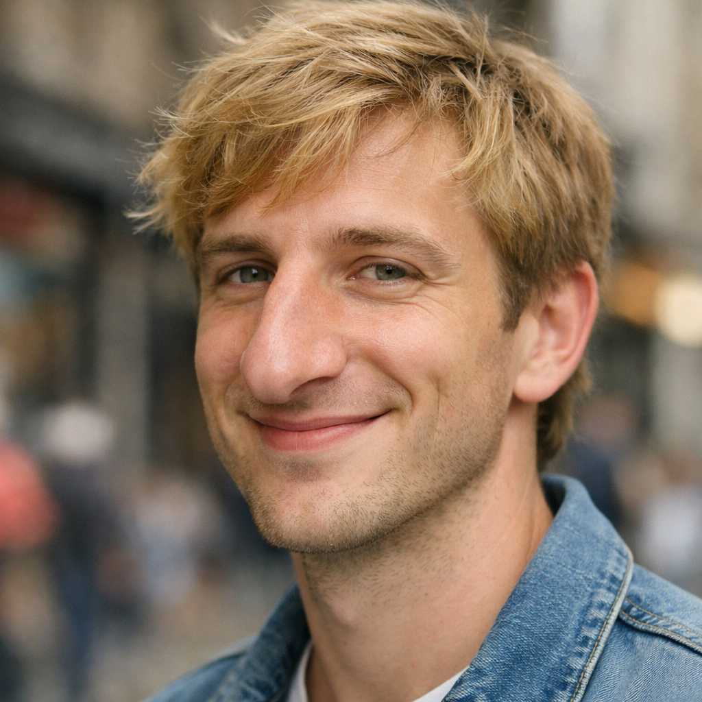 Blonde Man with Prominent Nose-1